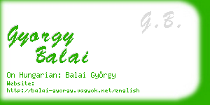 gyorgy balai business card