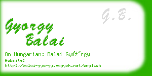 gyorgy balai business card